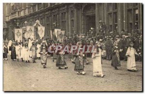 Belgie Belgium Bruges Old Postcard Procession of the Holy Blood