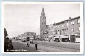 Utrecht Netherlands Postcard Sint-Ludgeruskerk c1930's Vintage RPPC Photo