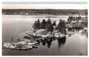 Aerial View B & W Postcard Stoney Lake Peterborough Ontanio