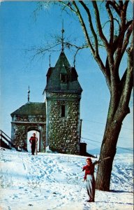 Canada Quebec Kent Gate and Skiers