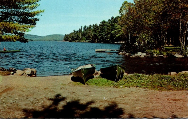 Maine Belgrade Lakes View Of Long Pond From Public Landing