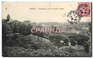 Old Postcard Panorama Pontoise took the Public Garden
