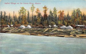 Yukon River Alaska c1910 Postcard Village Alaska Yukon Pacific Exposition