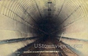 Interior of St. Clair Tunnel - Port Huron, Michigan MI  