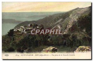 Old Postcard Cote D & # 39Azur Eze View from the new cornice