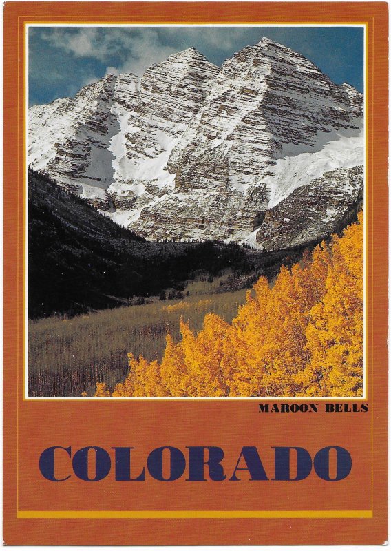 US Colorado. Maroon Bells.  Mint Card. Beautiful Colorado. 1983