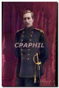 Postcard Former Army Belgian King Albert 1er