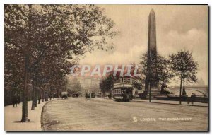 Old Postcard The Embankment London