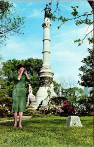 Postcard AL Montgomery Civil War Confederate Monument Erected in 1889 1960s V170