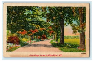 1943 Greetings From Jamaica Vermont VT Posted Vintage Postcard 