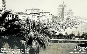 Early 1900s RPPC Long Beach California East Beach Grube Apartments