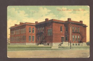 SAPULPA OKLAHOMA HIGH SCHOOL BUILDING 1913 VINTAGE POSTCARD