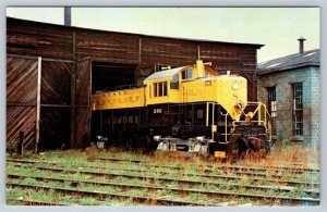 New York Susquehanna & Western RR Locomotive Roundhouse Little Ferry NJ Postcard