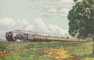 Orange Express American Train En Route Rare Postcard