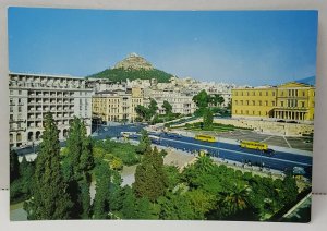 A View to the Lycabelle Athens Greece Vintage Postcard