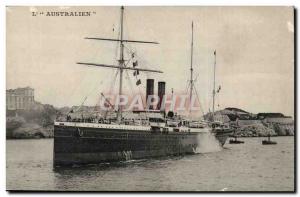 Old Postcard Boat L & # 39australien Australian