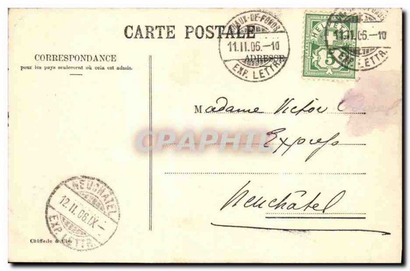 Old Postcard Neuchatel Switzerland Musee Sheep Shepherds