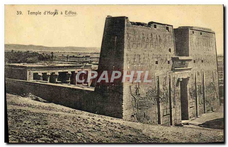 Old Postcard Egypt Egypt Temple of Horus in Edfu