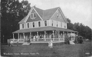 C-1910 Mountain Home Pennsylvania Woodlawn House RPPC Photo Postcard 21-2202