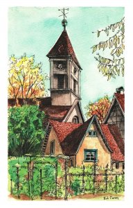 Postcard Rob Carey Welcome to My Backyard Kandern Germany Art of Urban Sketching