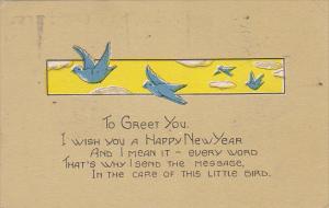 Happy New Year Flying Birds 1917