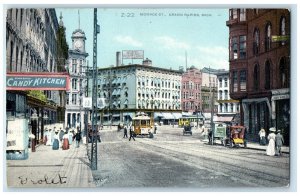 c1910's Monroe Street Candy Kitchen Grand Rapids Michigan MI Unposted Postcard