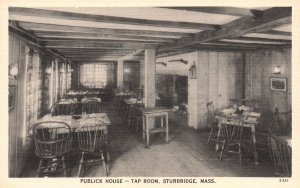 Oldest Tap Room Publick House Sturbridge Massachusetts MA Vintage Postcard