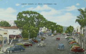 1940's Girard Avenue, La Jolla, Calif. Postcard F101