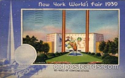 Hall of Communications New York Worlds Fair 1939 Exhibition 1939 postal marki...