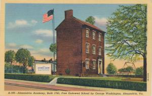 Alexandria Academy endowed by George Washington - Alexandria VA Virginia - Linen