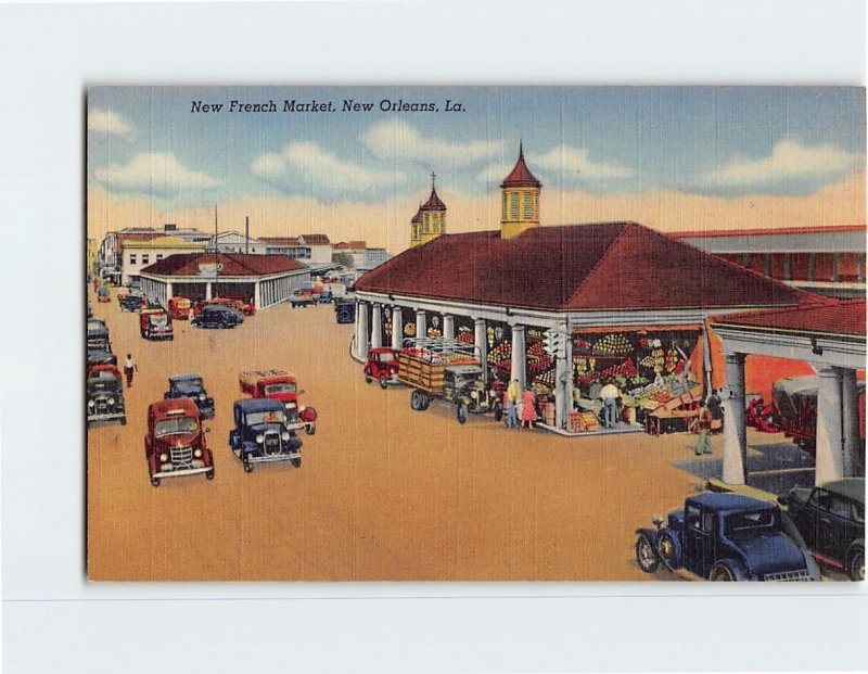 Postcard New French Market, New Orleans, Louisiana