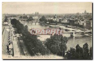 Old Postcard Paris Seine View taken from the Pavillon de Flore