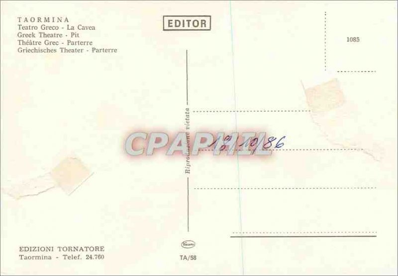 Postcard Modern Greek Theater Taormina Parterre