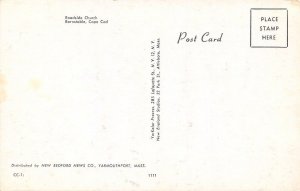 Cape Cod Massachusetts~Barnstable~Roadside Church~1950s Postcard