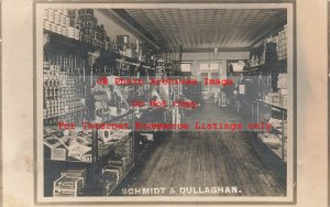 NE, Rushville, Nebraska, RPPC, Schmidt & Dullaghan General Store, Interior View