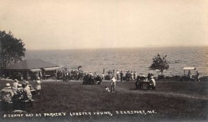 Searsport Maine Parkers Lobster Pound Park Real Photo Vintage Postcard AA83208