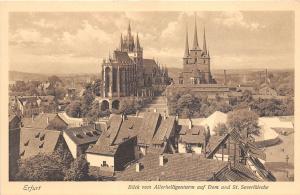 BG25169 erfurt blick vom allerheiligenturm auf dom und st severikirche   germany