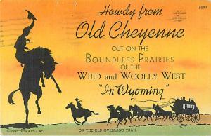 Howdy from Old Cheyenne Wyoming WY 1948