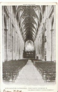 Hampshire Postcard - Winchester Cathedral - The Nave - Ref 19350A