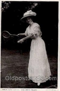 Miss Certie Millar Tennis 1907 light wear, postal used 1907