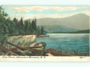 Divided-back LAKE SCENE Adirondacks - Lake Placid New York NY AE4900