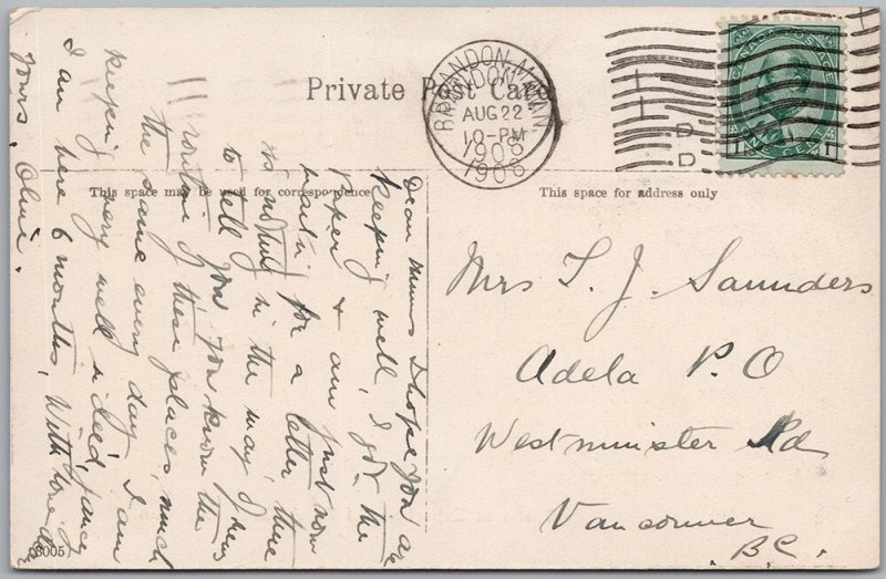 Scene at Experimental Farm Brandon Manitoba 1908 Postcard H81