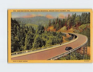 Postcard Sam Reed Bridge Neah Kah Nie Mountain Oregon Coast Highway Oregon USA