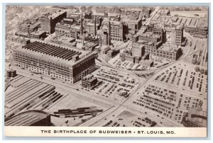 c1910 Birds Eye View Birthplace Budweiser St Louis Missouri MO Vintage Postcard 