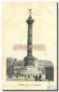 Old Postcard Paris Bastille Square