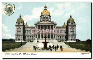 Old Postcard State Capital Des Moines Iowa