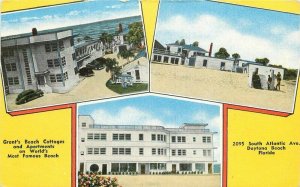 Daytona Beach Florida Grant's Beach Cottage Apts Kropp 1940s Postcard 21-9463