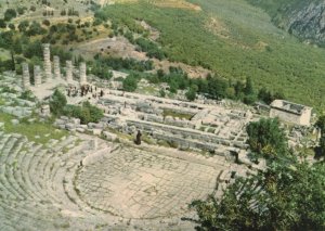 Greece Postcard - Delphi - The Theatre and The Temple of Apollo   RRR103