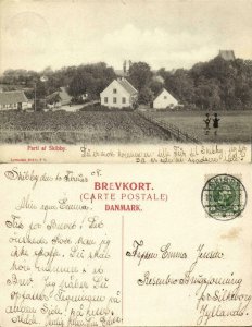 denmark, SKIBBY, Partial View (1907) Postcard