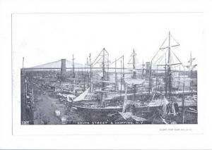 LP45 NYC, New York City, vintage postcard, South Street, 